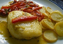 bacalao con pimientos